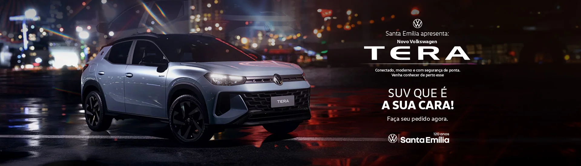 Novo Volkswagen Tera chega na Santa Emília Volkswagen no dia 05/06! Faça seu pedido e garanta já.